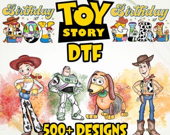 Transferencias DTF de Toy Story, impresiones termoadhesivas DTF de Toy Story, Disney Ready To Press, transferencias termoadhesivas de Toy Story, transferencias DTF de Disney Birthday Boy
