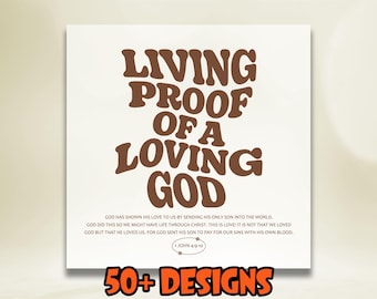 Living Proof Of A Loving God Quote Dtf Transfer, Christian Day Dtf, Bible Verse Heat Transfer, Jesus Dtf, Faith-Based Dtf Transfer