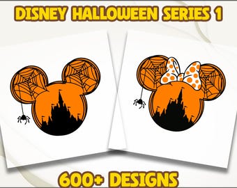 Disney Halloween Ready To Press, Disney Spooky DTF Transfer, Disneyland DTF, Minnie And Mickey Heat DTF print, Halloween Couple dtf Print