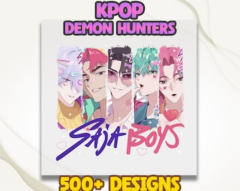 Kpop Demon Hunters DTF Transfer, SAJA Boys Print Transfers, Cute Anime K-Pop Iron On, Ready to Press, Heat Transfers for Shirts