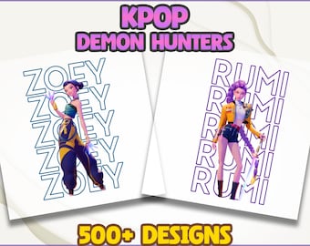 Kpop Demon Hunters DTF Transfer, Zoey, Rumi Print Transfers, Cute Anime K-Pop Iron On, Ready to Press, Heat Transfers for Shirts