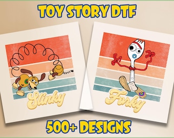 Toy Story Characters DTF Transfer, Slinky Forky Transfer, Disney Toy Story Ready To Press, Disney Characters DTF, Toy Story Heat Transfer