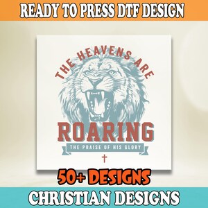 Boho Christian Dtf Transfer, The Heavens Are Roaring Dtf, Bible Verse Dtf, Trendy Christian Dtf, Jesus Heat Transfer, Faith Based Dtf