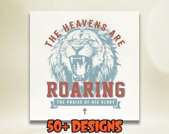 Boho Christian Dtf Transfer, The Heavens Are Roaring Dtf, Bible Verse Dtf, Trendy Christian Dtf, Jesus Heat Transfer, Faith Based Dtf