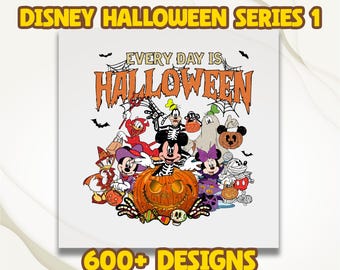 Every Day Is Halloween Dtf Transfer, Mickey and Friends Halloween DTF, Halloween Family Heat Transfer, Disneyland Halloween Ready To Press
