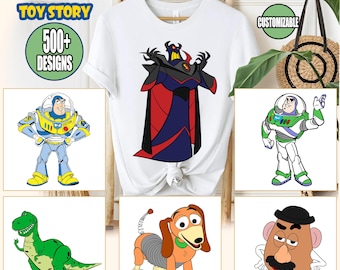 Transferencia de personajes de Toy Story DTF, transferencia de Zurg Woody Slinky Rex, Toy Story listo para imprimir, DTF de viaje a Disneyland, transferencia de Disneyworld