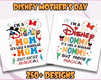 Transferencia "Soy una mamá Disney" (DTF), Día de la Madre Disney listo para imprimir, Regalo para mamá, Mamá DTF, Prensa de calor Disney Mamá, Disney Minnie Mamá DTF