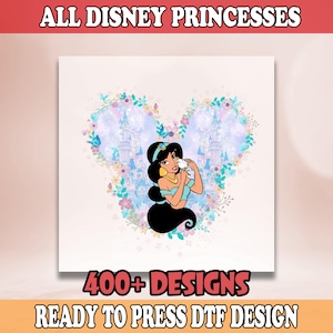Princess Jasmine DTF, Disney Ready To Press, Princess Transfer, Princess Jasmine Heat Transfer, Disneyland Family Trip DTF,Magic Kingdom Dtf