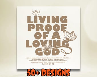 Living Proof Of A Loving God Dtf Transfer, Christian Dtf, Bible Affirmation Dtf, Christian Religious Heat Transfer, Faith Dtf, Prayer Dtf