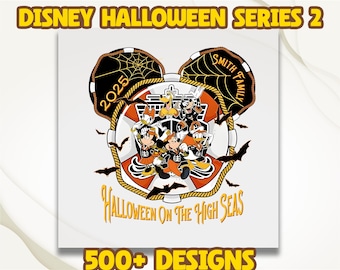 Transferencia DTF de Halloween en alta mar, Impresión de Halloween de Disney, Impresión DTF de crucero de Halloween, Impresión DTF de crucero de Disney, Impresión DTF de vacaciones de Disney