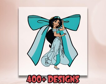Coquette Bows Disney Princess Jasmine DTF Transfer, Magic Kingdom Family Trip DTF, Disney Ready To Press, Princess Disney Trip Heat Press