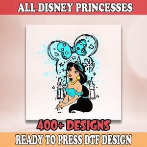 Disney Princess Jasmine DTF, Disney Family Vacation Ready to Press, Disneyland Heat Press, Disney Castle DTF Transfer, Princess Fun Gift