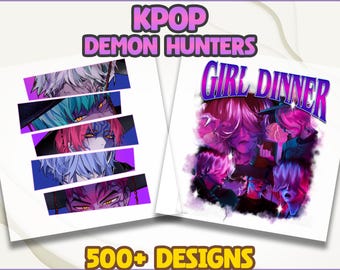 Girl Dinner DTF - Derpy the Demon Hunter DTF Transfers: Ready to Press, Heat Transfer, Direct to Film, DTF Transfers
