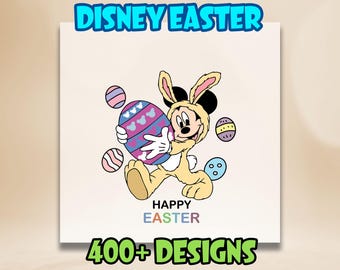 Transferencia térmica de día de Pascua de Disneyland, transferencia térmica de viaje de Pascua de Disneyworld, transferencia térmica de huevo de Pascua de Mickey Mouse, transferencia térmica de huevo de Pascua de Mickey lista para imprimir