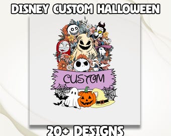 Custom Nightmare Before Christmas Dtf Transfer, Disney Halloween Ready To Press, Disneyland Halloween Dtf, Disney Family Matching Heat Press
