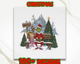 Retro Grinchmas DTF Transfers, Grinch Christmas Ready To Press Heat Transfer, The Grinch Dtf, Merry Christmas Grinch, Heat Press DTF