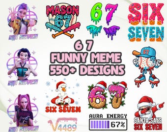 Seis Siete Dtf Transfer, Meme Divertido 6 7 Dtf, Adolescente 6 7 Divertido Combinando Dtf, Meme 6 7 Manos Divertidas Humor Viral de Internet Dtf, Navidad 67 Dtf