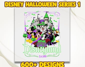 Disneyland Mickey and Friends Halloween Dtf, Disneyland Est. 1955 California Dtf, Disneyland Halloween Dtf, Mickey Halloween Dtf, Heat Press