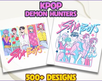 Saja Boys Inspired Kpop Dtf Transfer, Anime Demon Hunter Style Dtf, Ready To Press Iron On Fandom Print, Cute Fan Art Dtf, Heat Press DTF