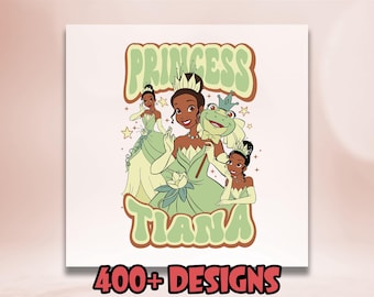 Disney Princess Tiana DTF Transfer, Disney Princess And Frog Characters DTF, Magic Kingdom Ready To Press, Disney Girls Trip Heat Transfer
