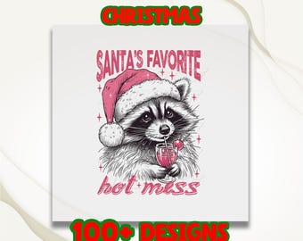 Transferencia DTF "El desastre favorito de Santa Claus", lista para imprimir, divertida Navidad, DTF para fiesta navideña, DTF para las fiestas de Santa Claus, DTF para prensa de calor