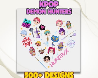 Kpop Demon Hunters DTF Transfer, SAJA Boys Print Transfers, Cute Anime K-Pop Iron On, Ready to Press Heat Transfers for Shirts