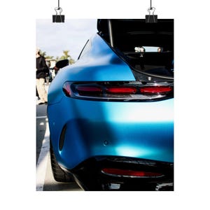 Mercedes AMG GT 63 Rear View Car Enthusiast Poster, Automotive Wall Art, Matte Prints, Vertical Decor,
