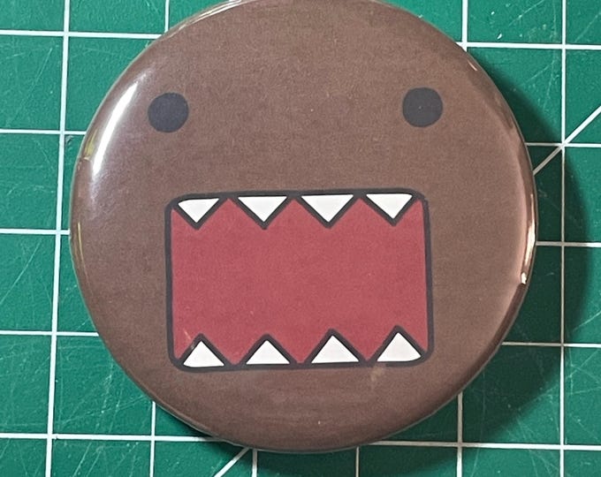 Proclaim Pinback Handmade 58mm (2-1/4 In.) Pinback Button - Domo Face - Etsy