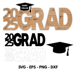 2025 Graduation Signature Sign, Grad Signature Board Svg, Grad 2025, Class of 2025, Graduation 2025, Keepsake Gift for Graduate , Laser Cut