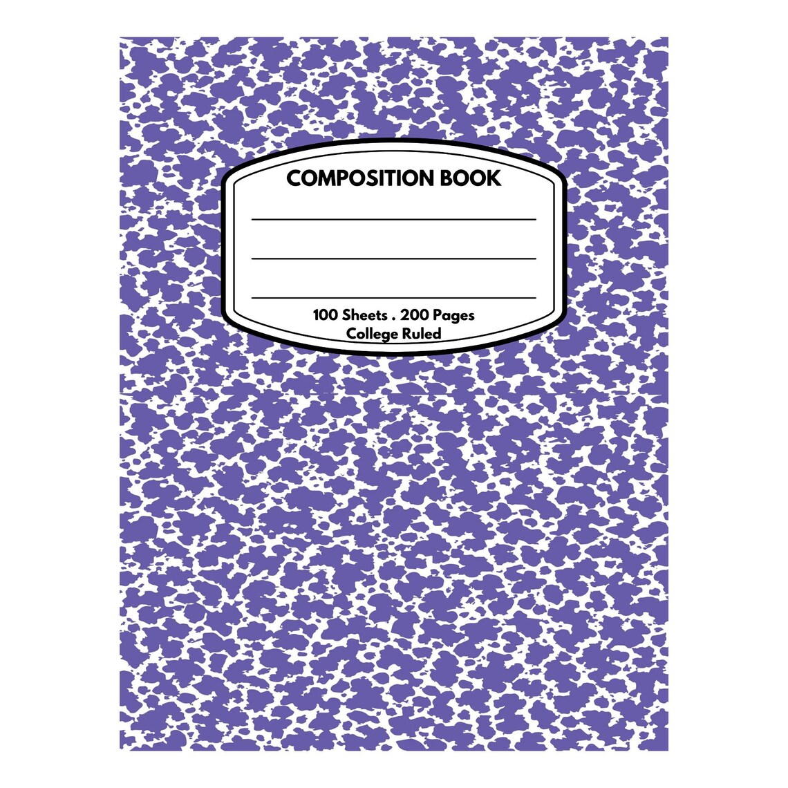 Composition Book Label & Cover SVG Bundle: 5 Designs, 13 Colors - Etsy