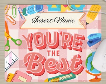 Tappetino per mouse personalizzato per insegnanti, regalo con nome personalizzato
