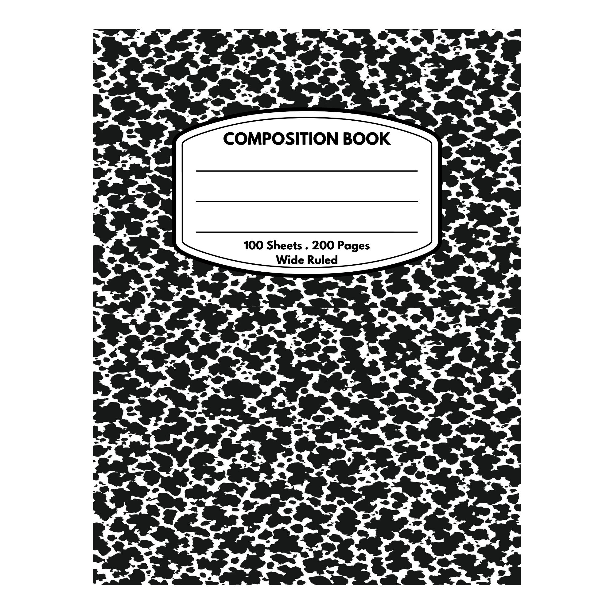 Composition Book Label & Cover SVG Bundle: 5 Designs, 13 Colors - Etsy