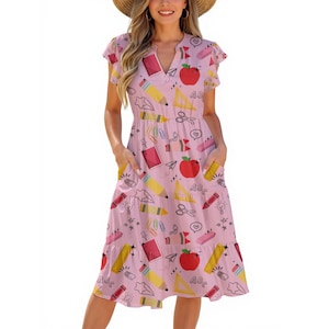 Book Character Day Dress Teacher Magic School Bus Miss Frizzle Dress Halloween Teacher Cosplay Dress Cute Halloween Dress Book Parade Dress