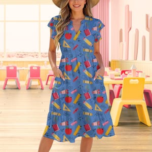 Book Character Day Dress Teacher Magic School Bus Miss Frizzle Dress Halloween Teacher Cosplay Dress Cute Halloween Dress Book Parade Dress