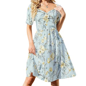New Sage Toile de Jouy Milkmaid Dress Romantic Roses Dress for Rustic Wedding Dress French Toile Dress for Countryside Dress Cottagecore