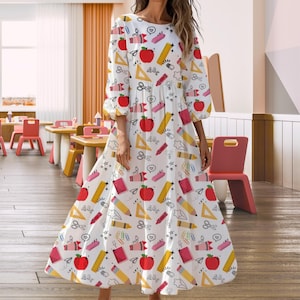 Book Character Day Dress Teacher Magic School Bus Miss Frizzle Dress Halloween Teacher Cosplay Dress Cute Halloween Dress Book Parade Dress