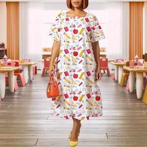 Book Character Day Dress Teacher Magic School Bus Miss Frizzle Dress Halloween Teacher Cosplay Dress Cute Halloween Dress Book Parade Dress