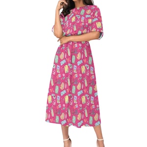 Book Character Day Dress Teacher Magic School Bus Miss Frizzle Dress Halloween Teacher Cosplay Dress Cute Halloween Dress Book Parade Dress
