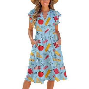 Book Character Day Dress Teacher Magic School Bus Miss Frizzle Dress Halloween Teacher Cosplay Dress Cute Halloween Dress Book Parade Dress
