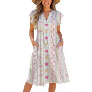 Coquette Midi Dress for Teachers Book Character Day Dress for End of School Year Dress Teacher Dress Up Week Outfit Elementary Teacher Dress