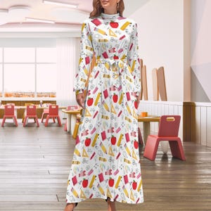 Book Character Day Dress Teacher Magic School Bus Miss Frizzle Dress Halloween Teacher Cosplay Dress Cute Halloween Dress Book Parade Dress