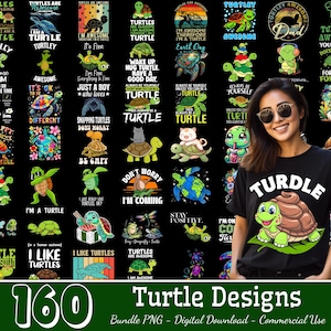 160 Designs Turtle Bundle Png, Sea Turtle Png, Ocean Animal Png, Boho Floral Sea Turtle Png, Summer Toddler Png, Cute Turtle, Commercial Use