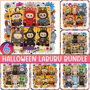 Tarot Card Monster Png, Halloween Cartoon Bundle Png, Killer Chibi Styles, Cute Spooky Characters Png, Monster Doll Horror Png