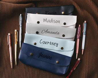 Personalized small makeup bag or pencil case,cosmetic pouch,custom monogram gift for her,unique accessory idea,stylish accessory bridesmaids