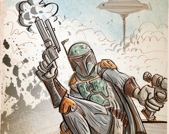 スターウォーズ武器ポスター - ボバ・フェットブラスター - Etsy 日本