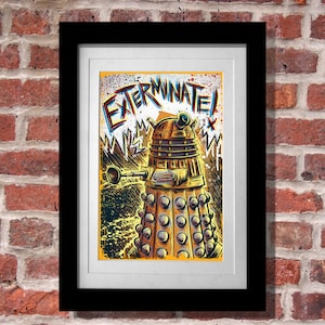 Dalek Dr Who Art Print the Doctor Who BBC Davros Tardis the Doctor ...