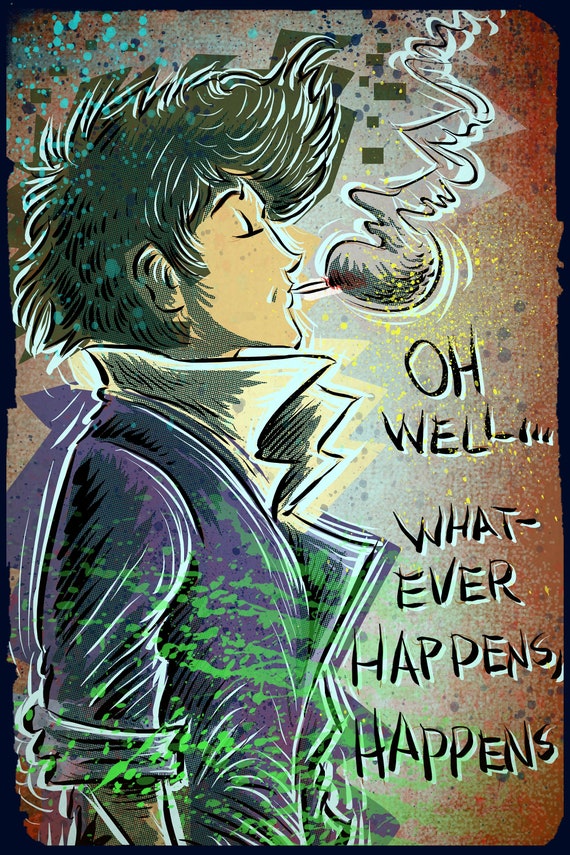 Cowboy Bebop Art Print Spike Spiegel Speigel Anime Manga Etsy