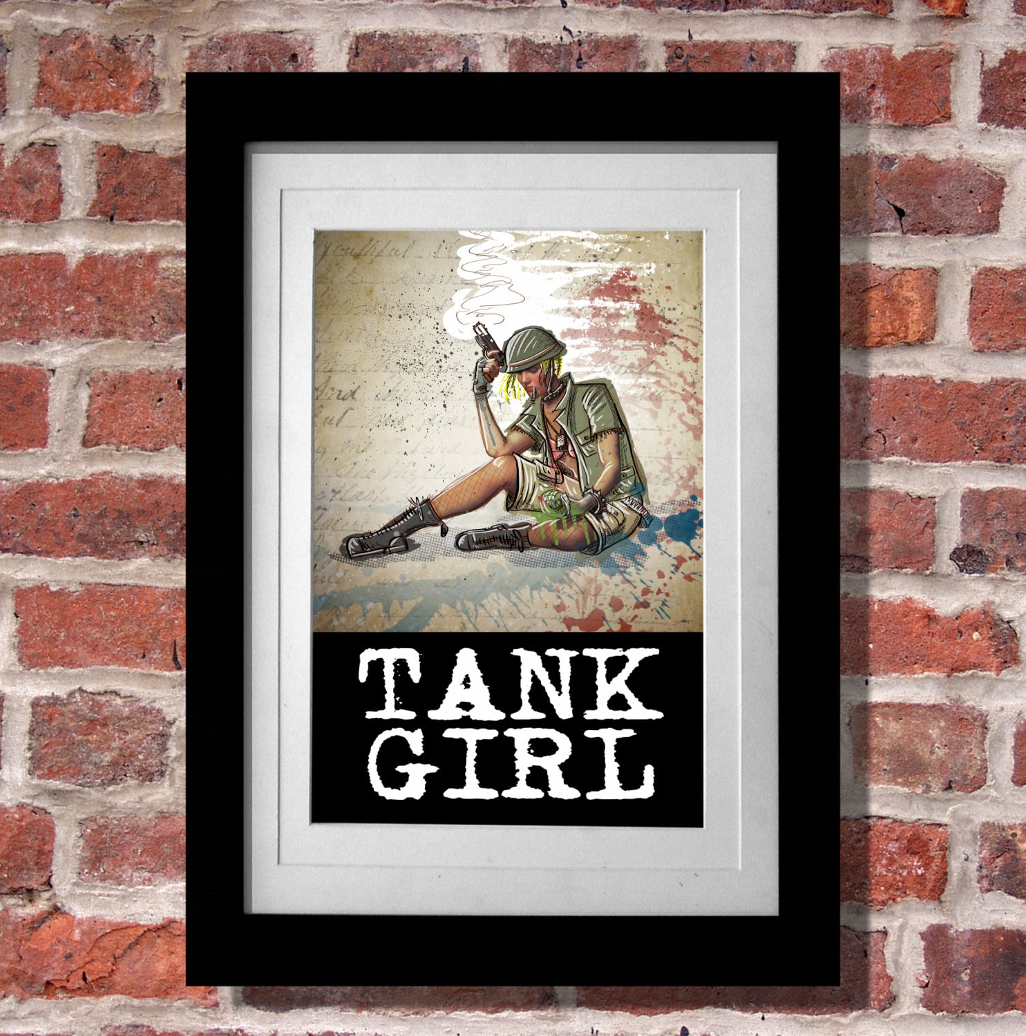 Tank Girl Art Print. Wall Art. Art Print. Comic Book. Home Decor