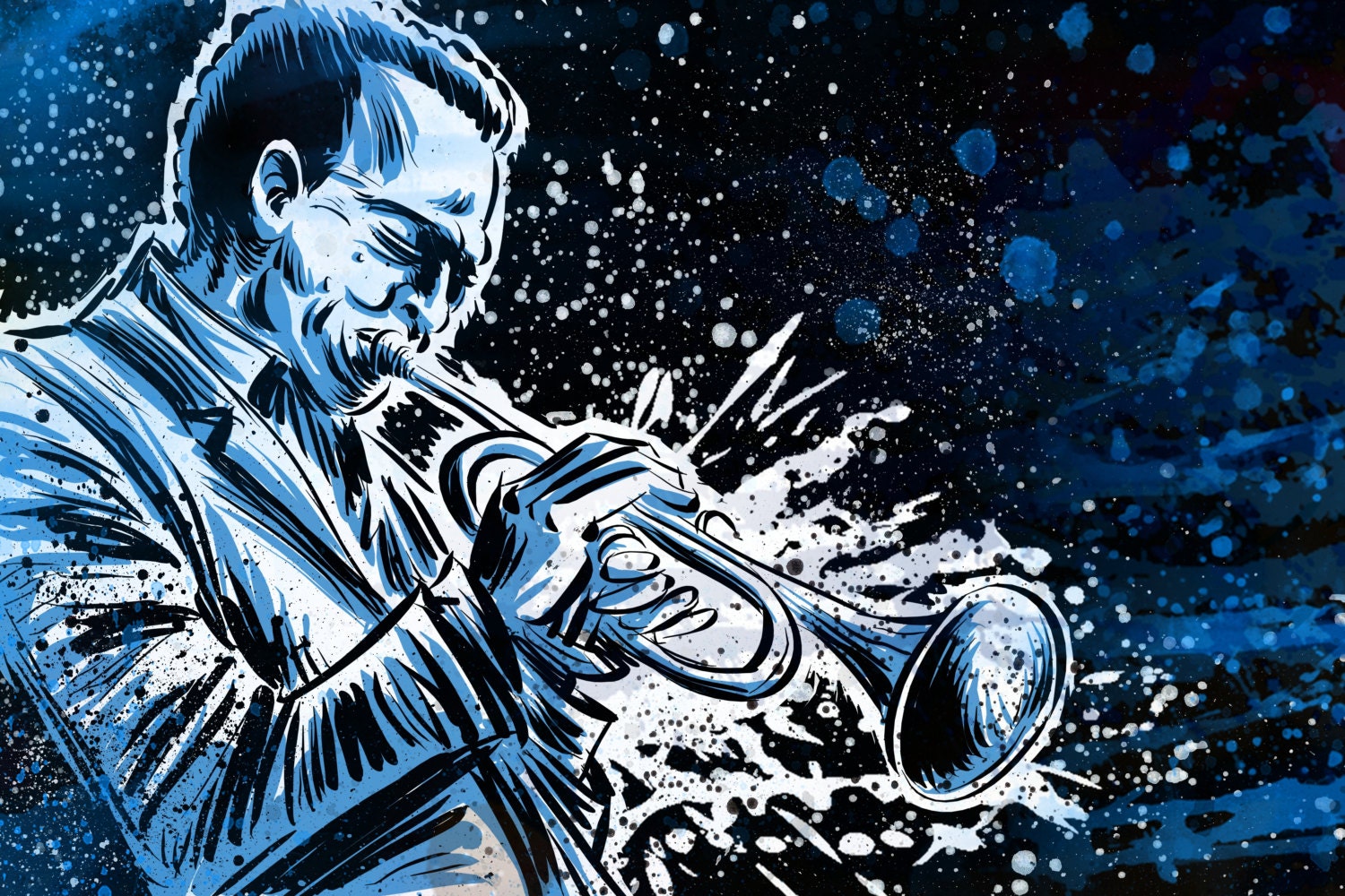 絵画・額縁・版画・津田 耕・新品未使用・Trumpet・JAZZ・美術品・雑貨 tsuda-kou_JAZZLife1.jpg