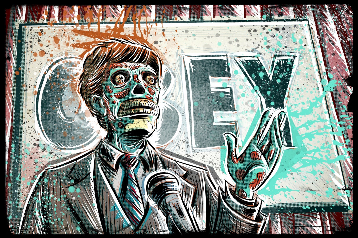 They Live Art Print John Carpenter 80
